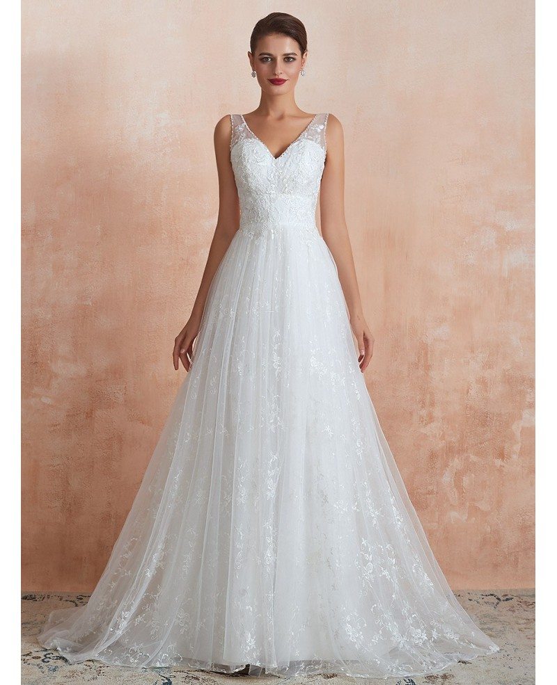 Inexpensive Simple All Lace Beach Bridal Dress For 2020 Destination