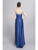 Sexy Sequined Sweetheart  Evening Dress With Front Split Beading