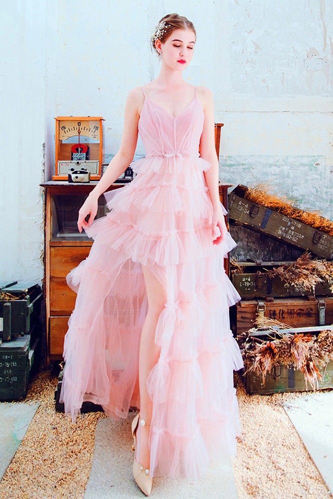 High Low Applique Strapless Prom Party dress Tutu Skirt Sweet 16 Dress OM135