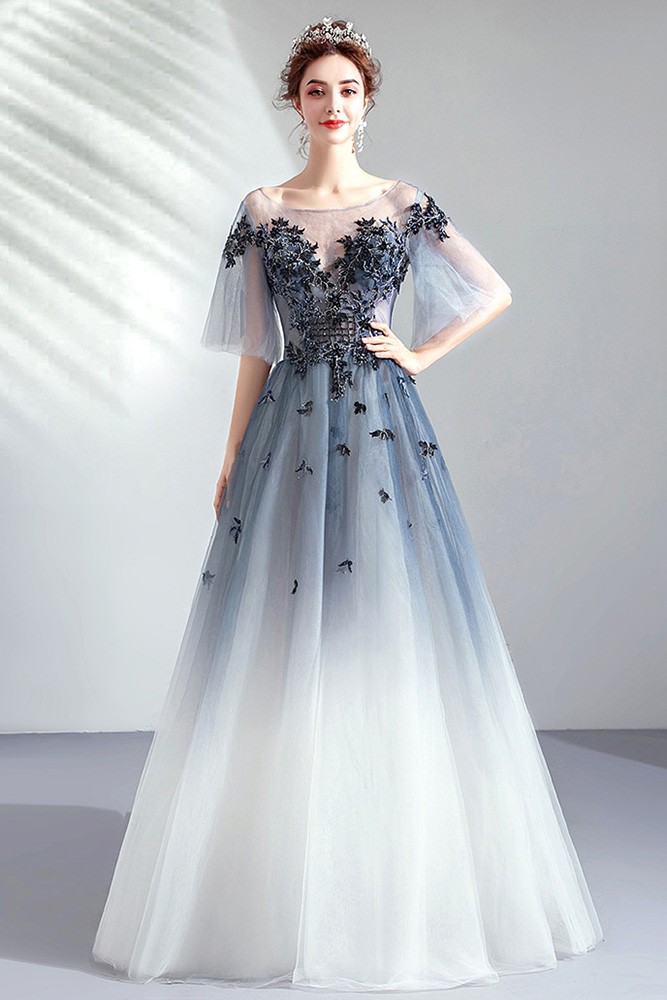 blue ombre gown