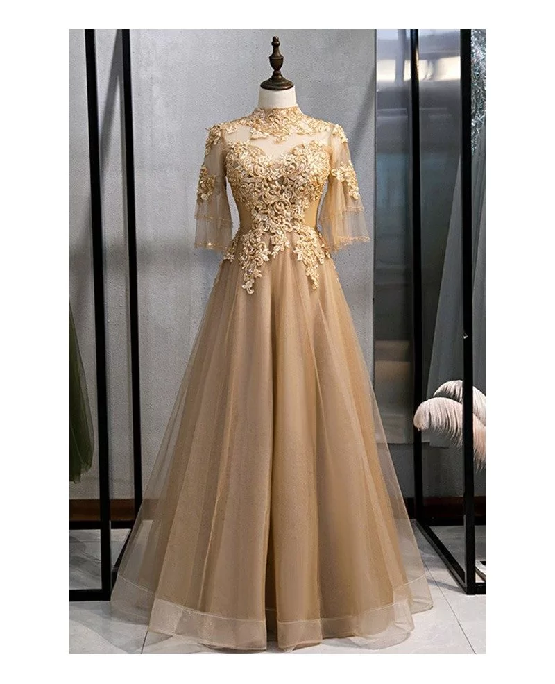Gold Quinceanera Dress Off The Shoulder Party Prom Dress Ball Gown Vintage  Lace Quinceanera Gown Plus Size Vestidos | Lazada PH