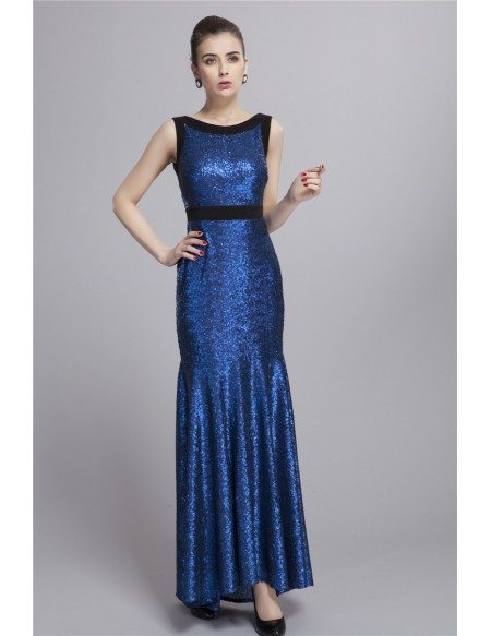 Sparkle Mermaid Sequined Long Prom Dress With Ruffle