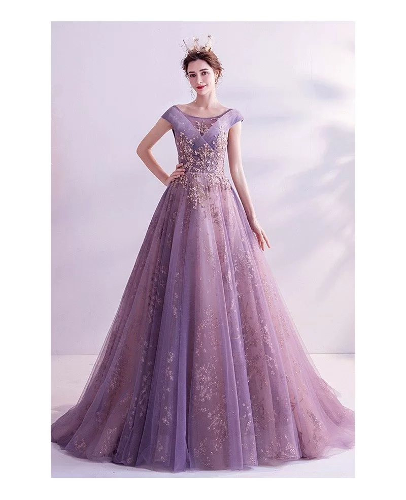 purple and gold formal dresses