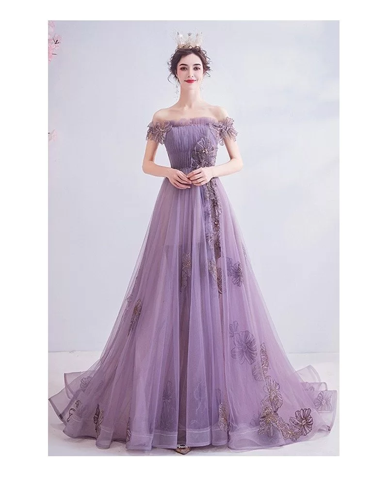 dusty purple gown