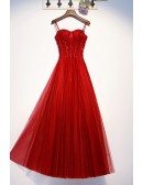 Long Aline Tulle Formal Dress With Bling Sequins