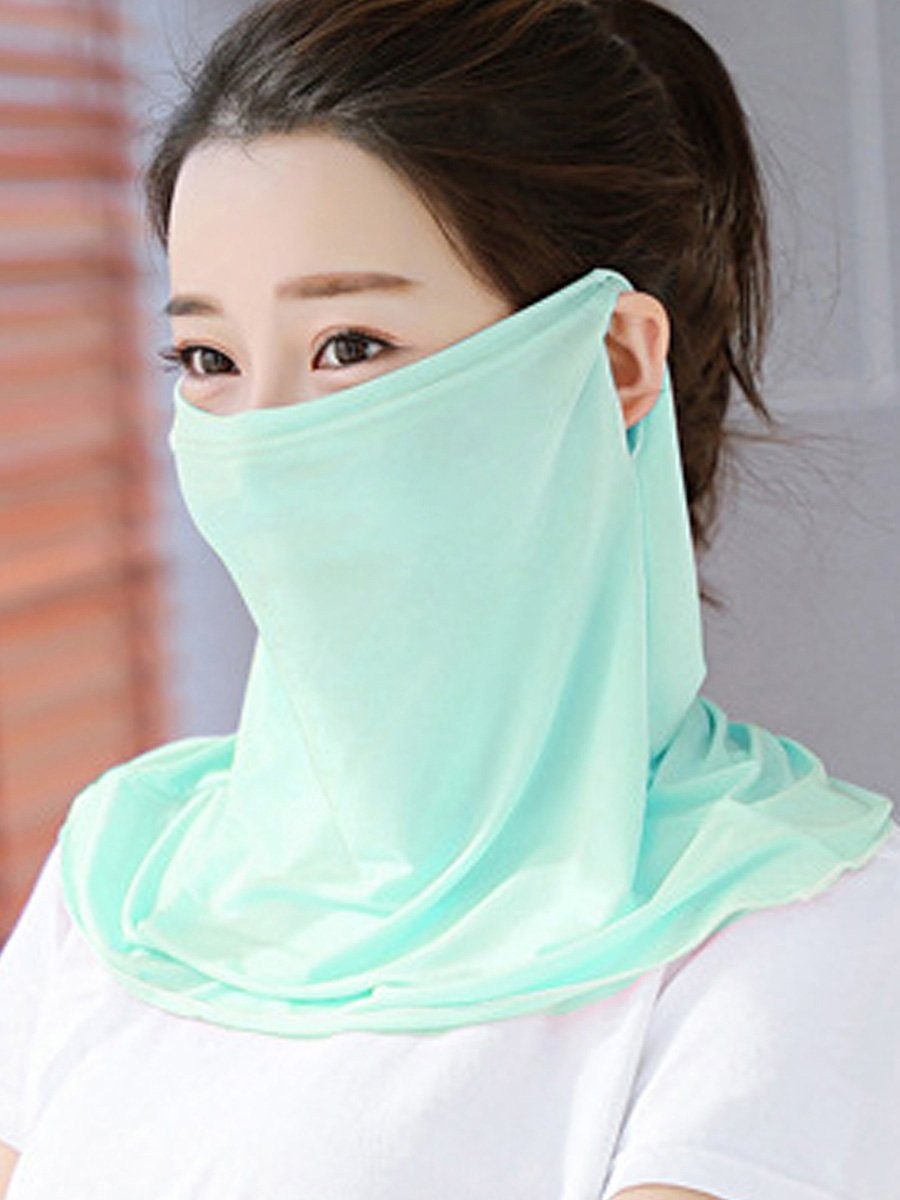 UV Protection Breathable Elastic Neck Gaiter Cloth Face Mask For Women