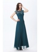 Elegant A-LineTulle Lace Long Evening Dress With Ruffle