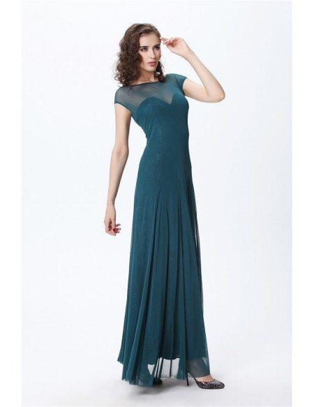 Elegant A-LineTulle Lace Long Evening Dress With Ruffle