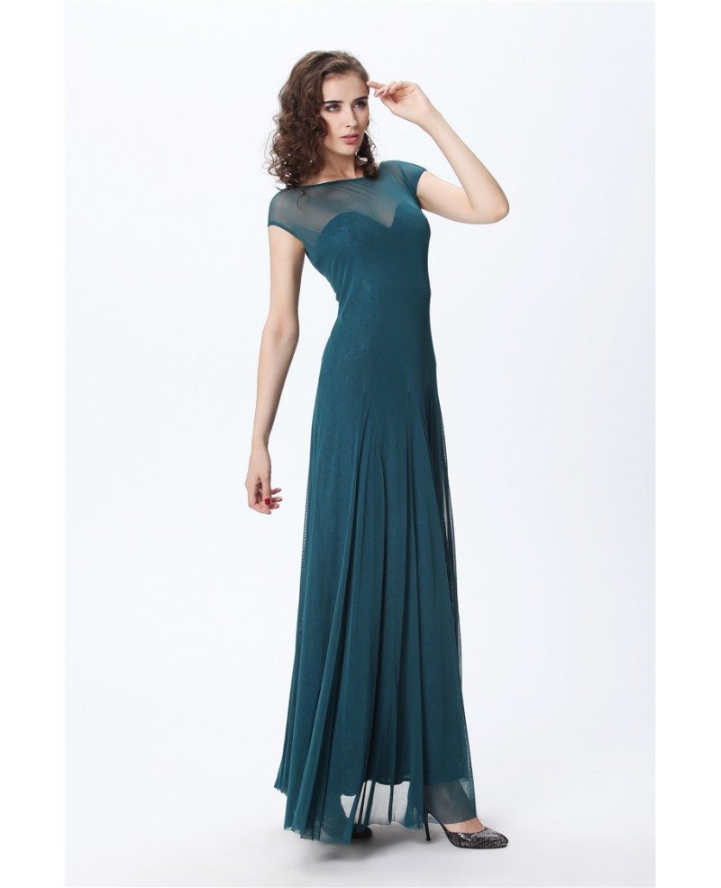 Elegant A-LineTulle Lace Long Evening Dress With Ruffle #CK237 $99.9 ...