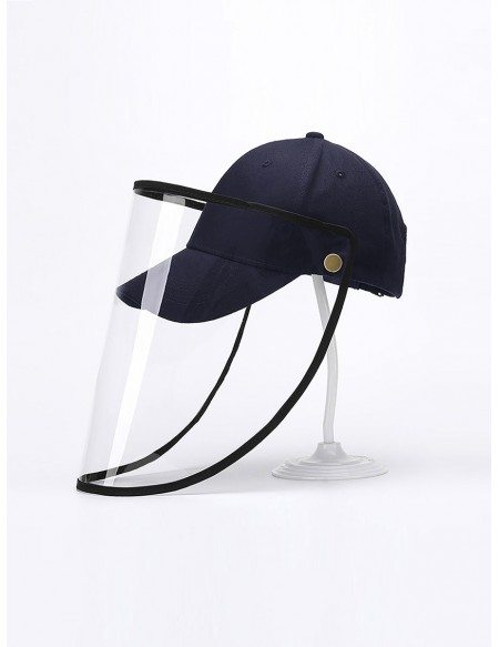 Detachable Adjustable Hat With Plastic Face Shield Outdoor Baseball Hat