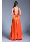 Elegant A-Line Chiffon Lace Dress With Open Back