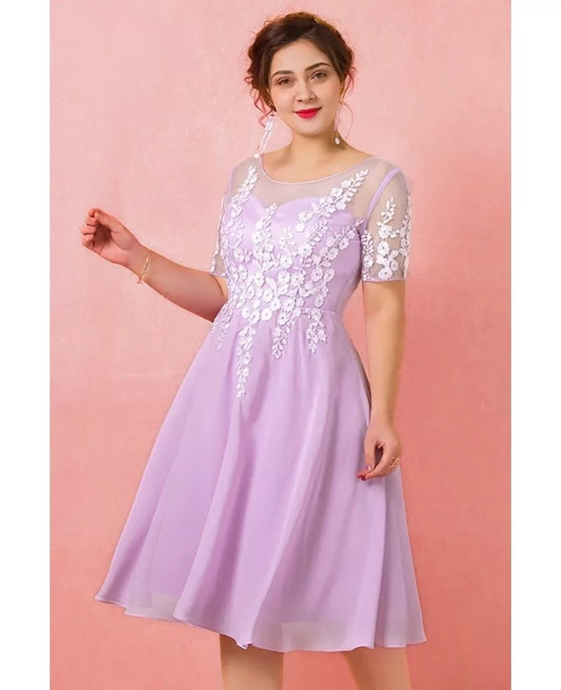 Silver Satin Knee Length Aline Party Dress with Cap Sleeves - $57.9816  #S1804 - SheProm.com