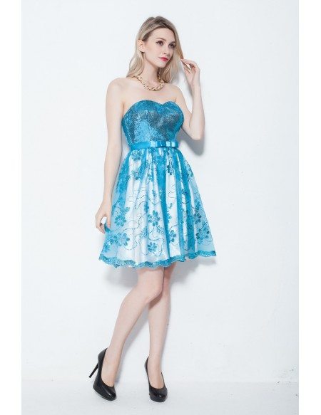 sexy short blue dress