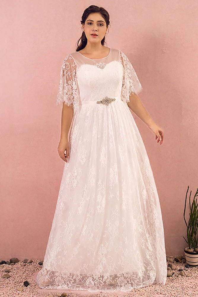 Ivory Lace Bodice Halter Long Dresses Sage Plus Size main image 1