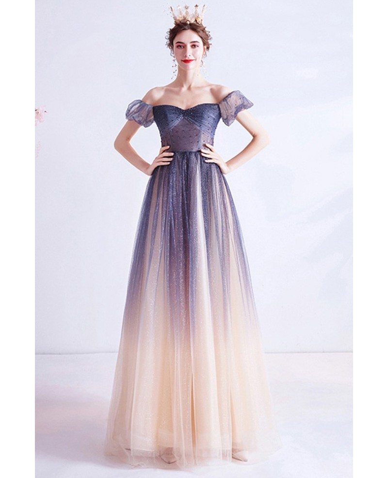 Mistery Ombre Tulle Blue Star Off ...