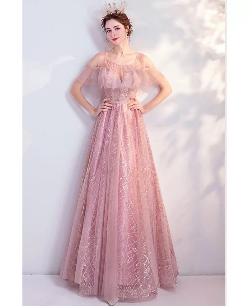 Pink Tulle Bling Sequins Gorgeous Prom Dress For Teens Wholesale # ...