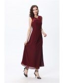 Elegant A-Line Scoop Neck Chiffon Mother of the Bride Dress With Jacket