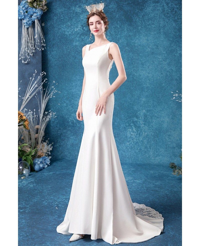 Slim Fit Elegant Mermaid Wedding Dress With Lace Long Train Wholesale # ...