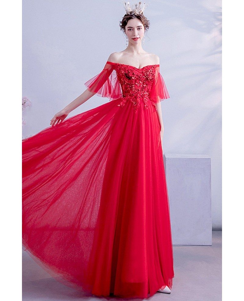 Sejal Kamdar Floral Yoke Embroidered Umbrella Gown | Red, Block Print, Pure  Satin Crepe, U Neck, Puff Sleeves | Aza fashion, Gowns, Women