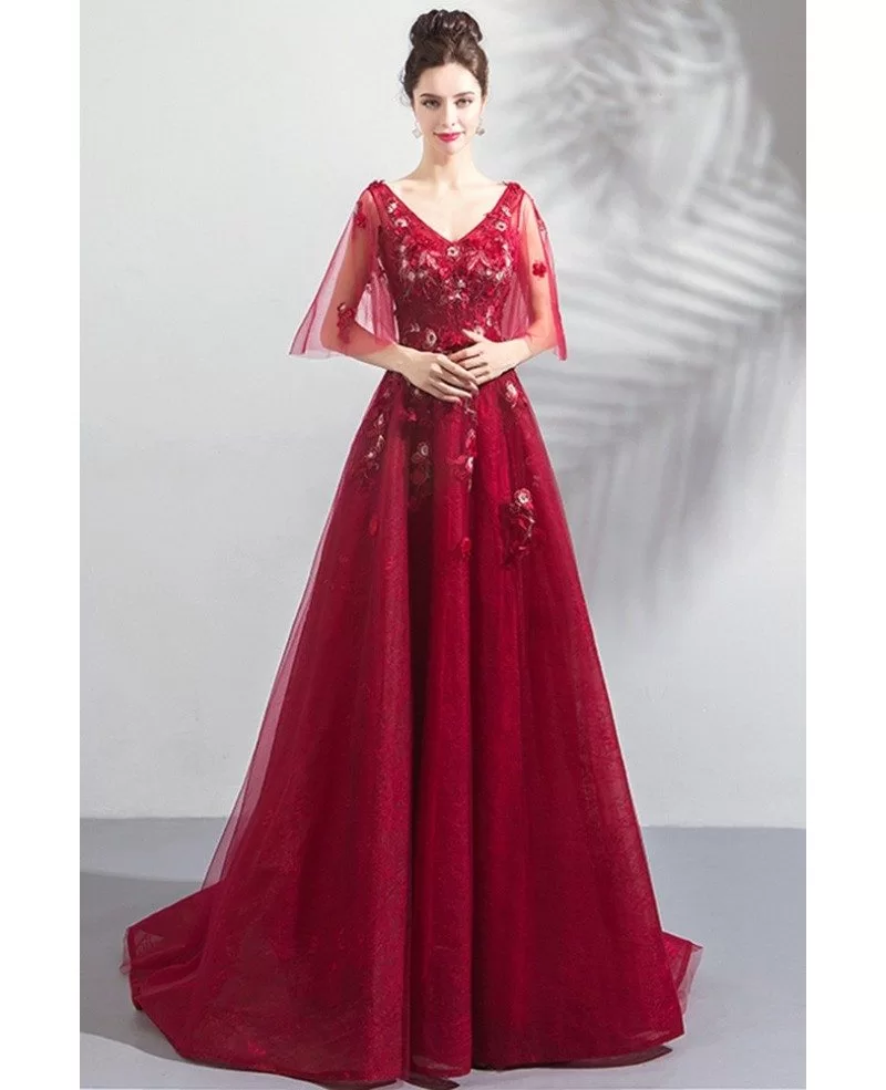 puffy tulle sleeves