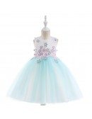 Pink Tulle Short Girl Party Dress With Stars