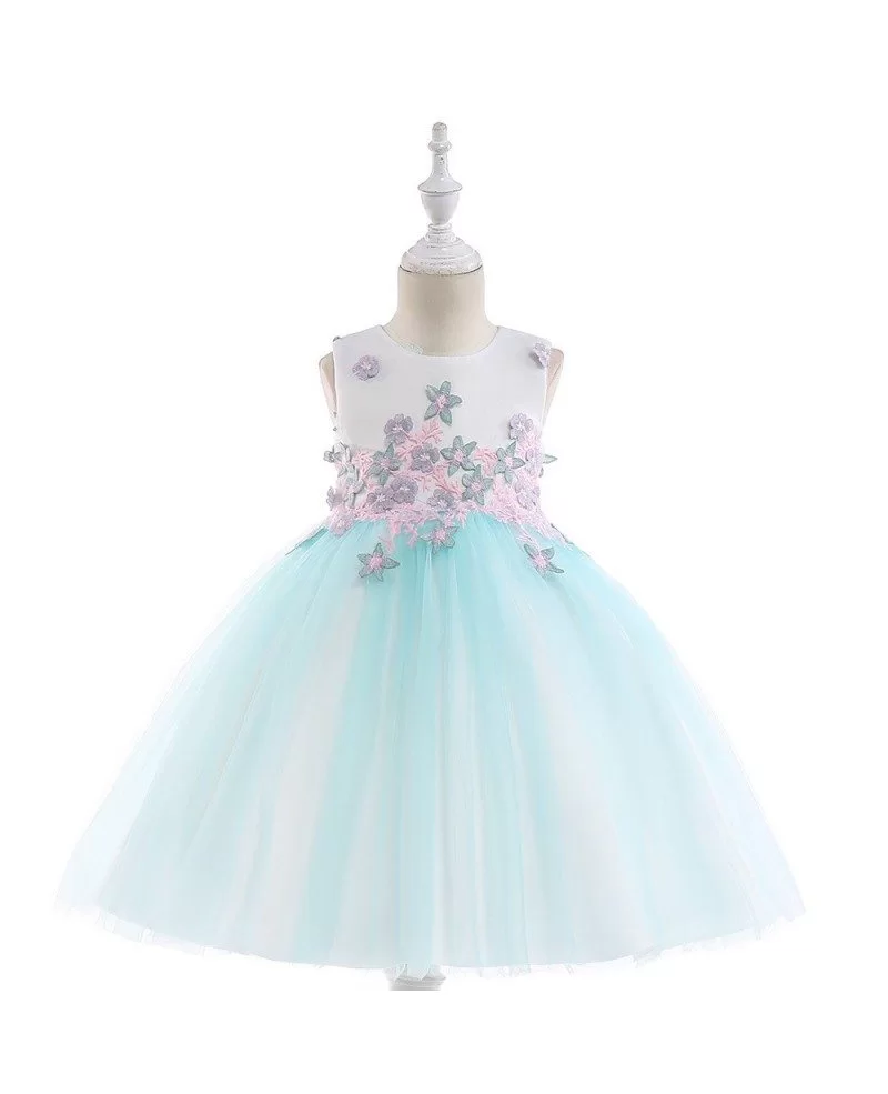 $31.89 Pink Tulle Short Girl Party Dress With Stars #MQ743 - GemGrace.com