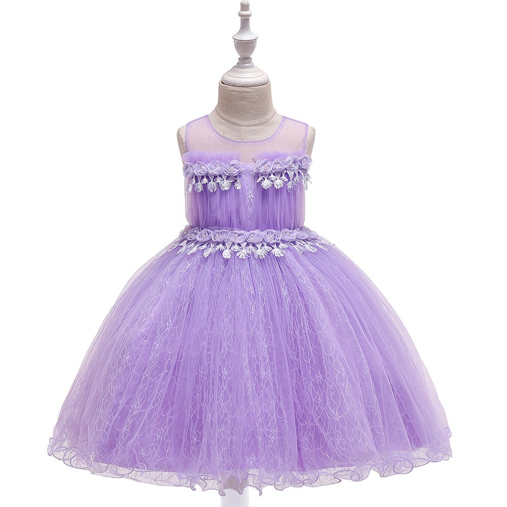 $30.89 Rustic Purple Short Lace Childre Party Dress For Girls 4-12 # ...