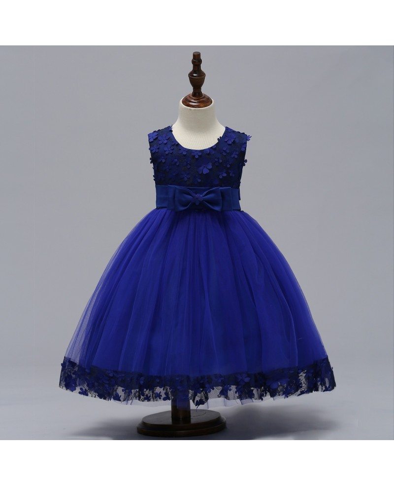 $31.89 Purple Flowers Tulle Party Dress For Girls Ages 3-12 #MQ708 ...