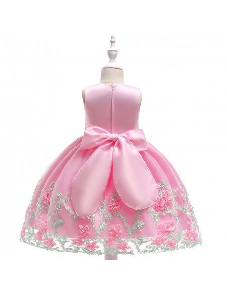 $29.89 Rustic Pink Flowers Short Party Dress For Girls 5-6-7t #MQ735 ...