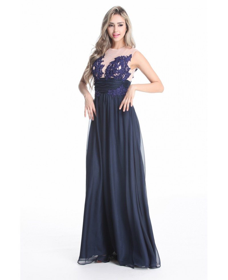 Lovely Floral A-Line Chiffon Prom Dress Sleeveless Lace-Up Built-In Bra