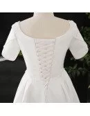 Custom Ivory Modest Square Neck Wedding Dress Plus Size High Quality