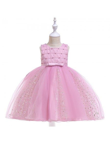 Sparkly Stars Bling Party Dress For Girls 4-5-6t