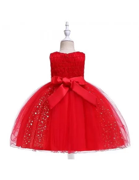 Sparkly Stars Bling Party Dress For Girls 4-5-6t
