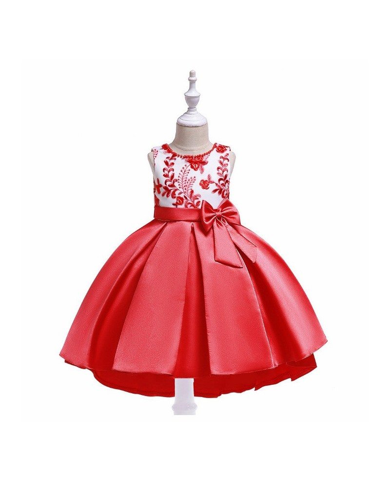 $30.49 Green Satin Formal Party Dress With Sash For Girls 4-5-6t #MQ727 ...
