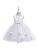 Royal Blue Petals Wedding Party Dress For Girls Ages 3-6-9 Years