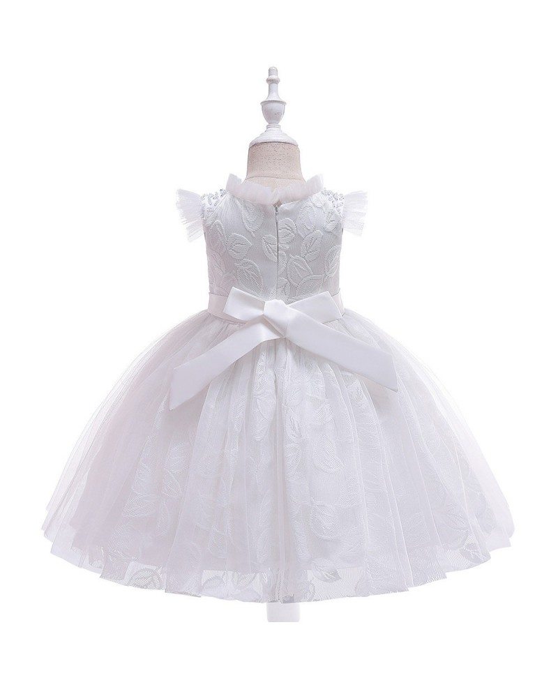 $33.89 Pink Lace Tulle Rustic Flower Girl Dress For Formal #MQ768 ...