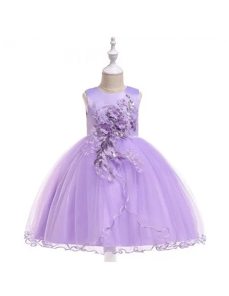 $31.89 Popular Light Purple Sequined Wedding Party Dress For Girls 4-12 ...
