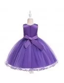 Popular Light Purple Sequined Wedding Party Dress For Girls 4-12 Years Old