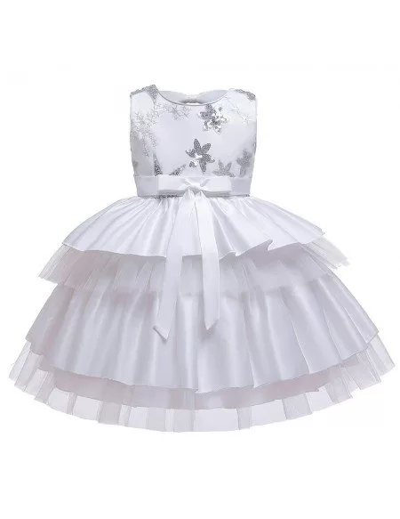 Red Tutu Cupcake Girl Party Dress With Stars For Childres 3-8