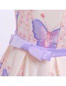 Purple Butterflies Ballgown Pageant Gown For Children Holidays
