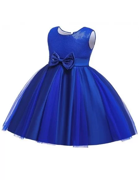 $32.89 Bling Sequins Short Ballgown Children Party Dress With Bow For ...