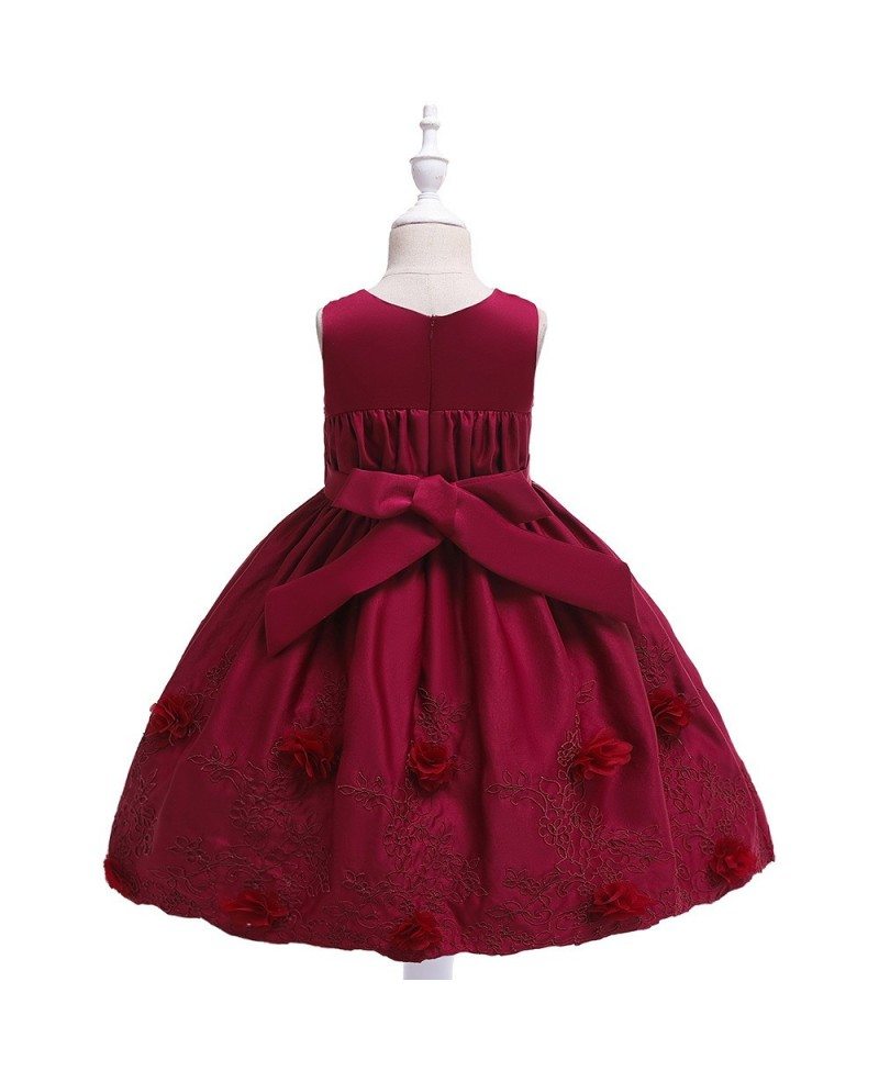 $33.89 Formal Girls Purple Holiday Party Dress With Flowers #MQ780 ...