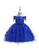 Green Off Shoulder Lace Short Prom Dress For Girls Ages 6-12 Year