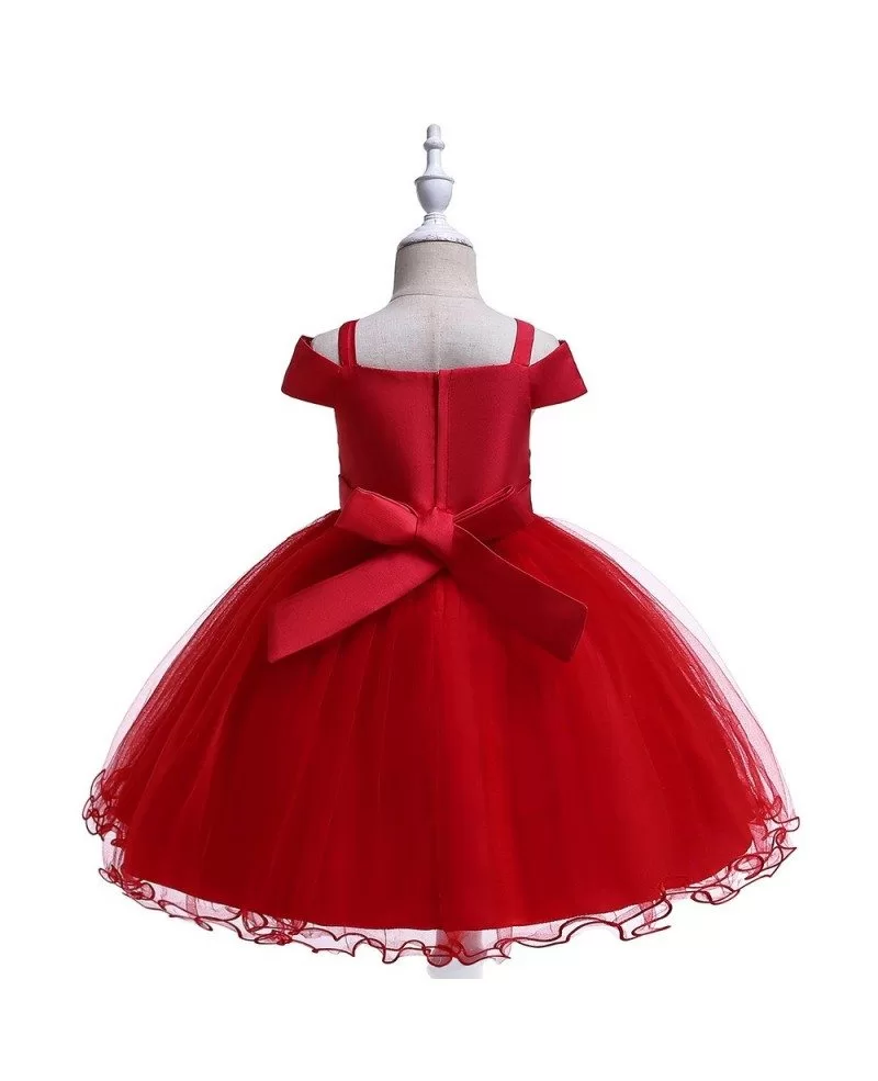 $31.89 Royal Blue Tutu Short Party Dress With Bow For Girls 6-12 Years ...