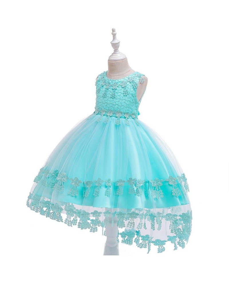 $35.89 Beautiful Apple Green Girls Formal Dress With Lace Trim #MQ778 ...