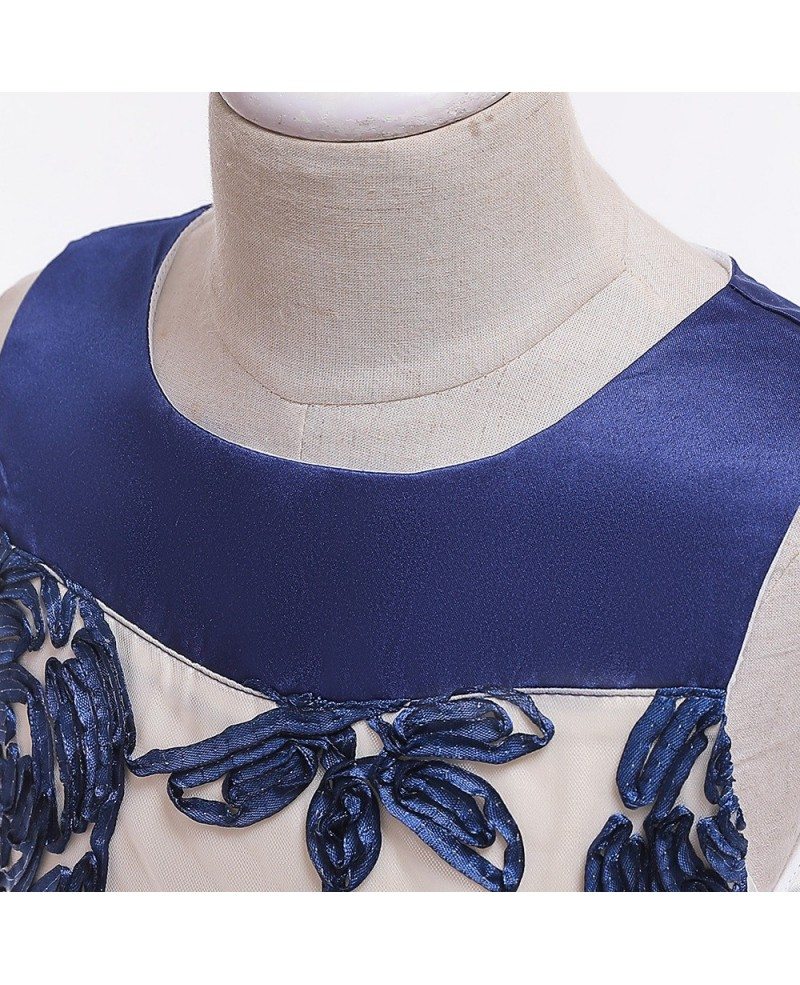 $34.89 Navy Blue Ballgown Tulle Formal Dress For Girls 7 ...