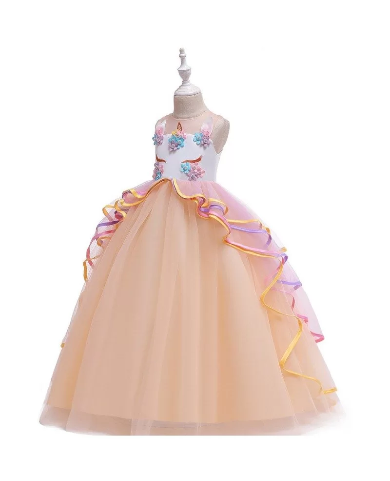 $38.89 Cute Ballgown Unicorn Pageant Formal Gown For Girls 7-12-16 ...