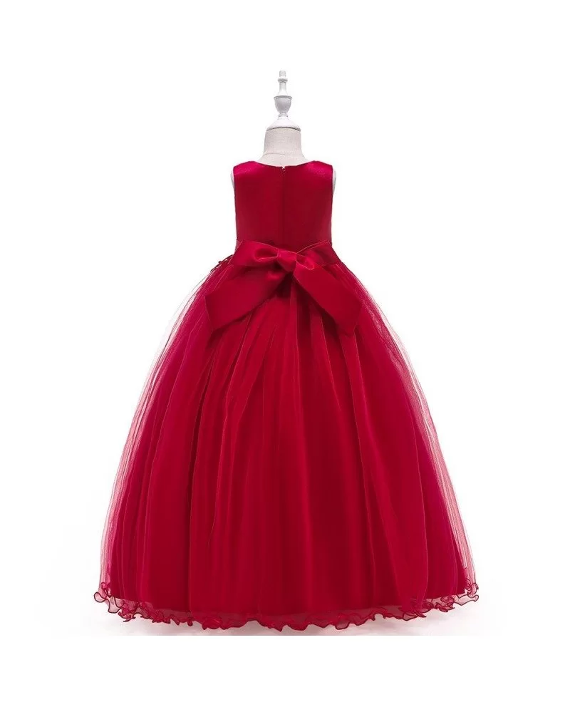 Date Red Baby Girl Birthday Short & Long Trail Ball Gown Dress for Bab –  HOUSE OF CLAIRE
