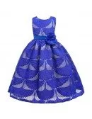 Royal Blue Beaded Formal Party Dress Girls 7-16 Years