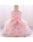 Cute Pink Baby Girl Dresses Birtyday Party Dress For 3-9 Months